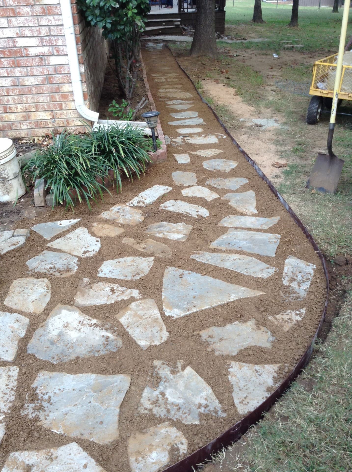Natural Stone Walkway Installation