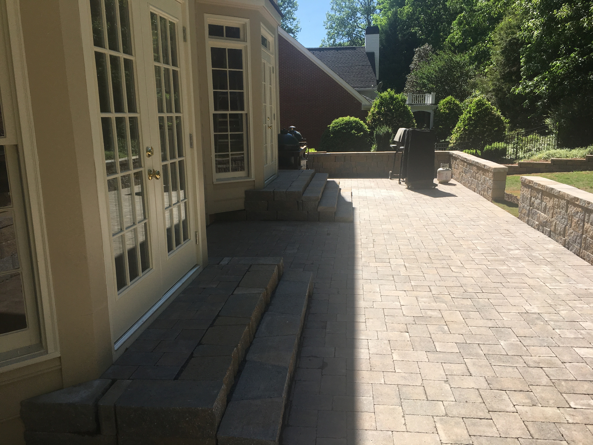 Multi-Level Stone Patio